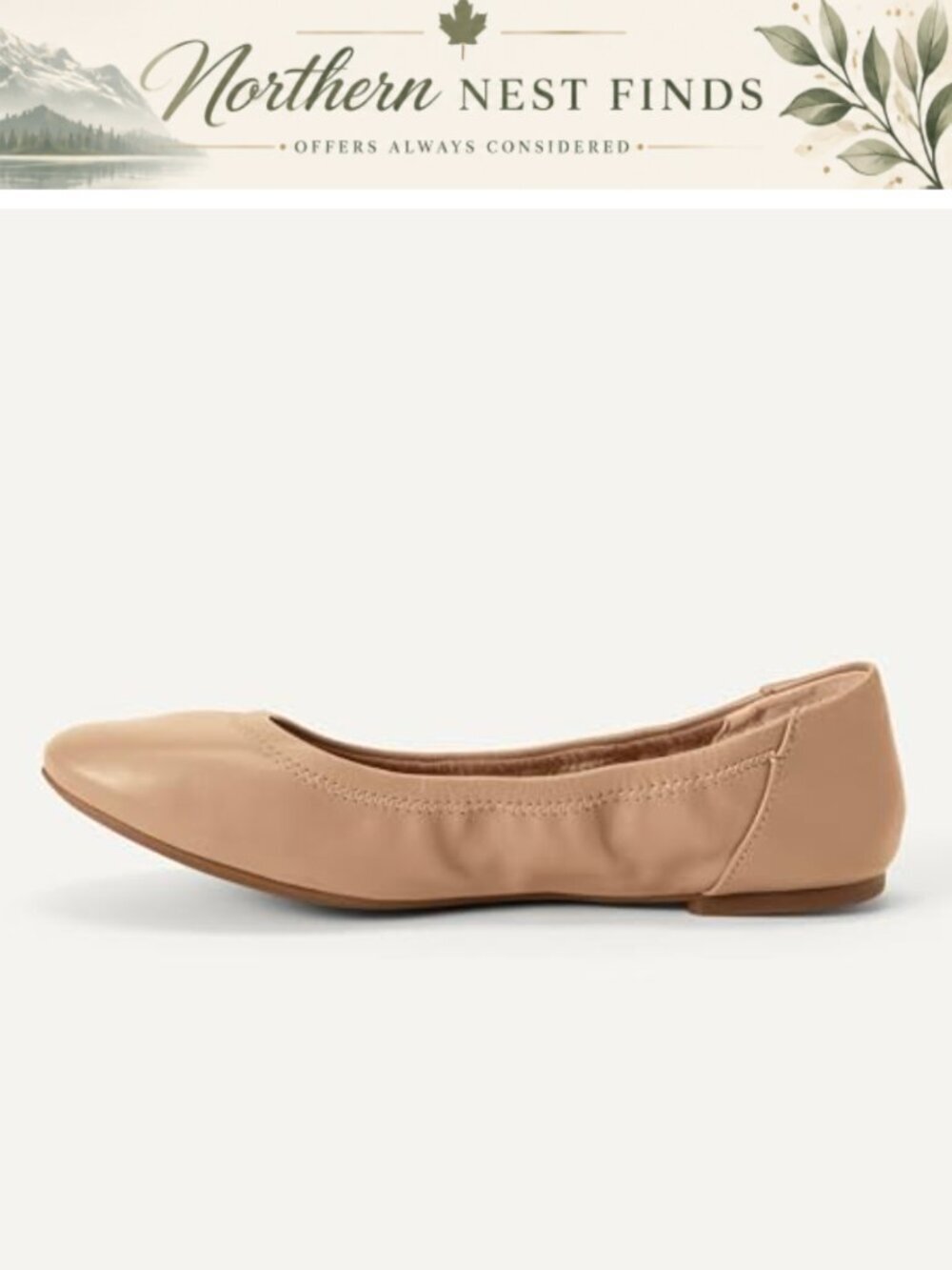 Womens Comfort Ballet Flats Memory Foam Slip On Shoes - Picture 3 of 5